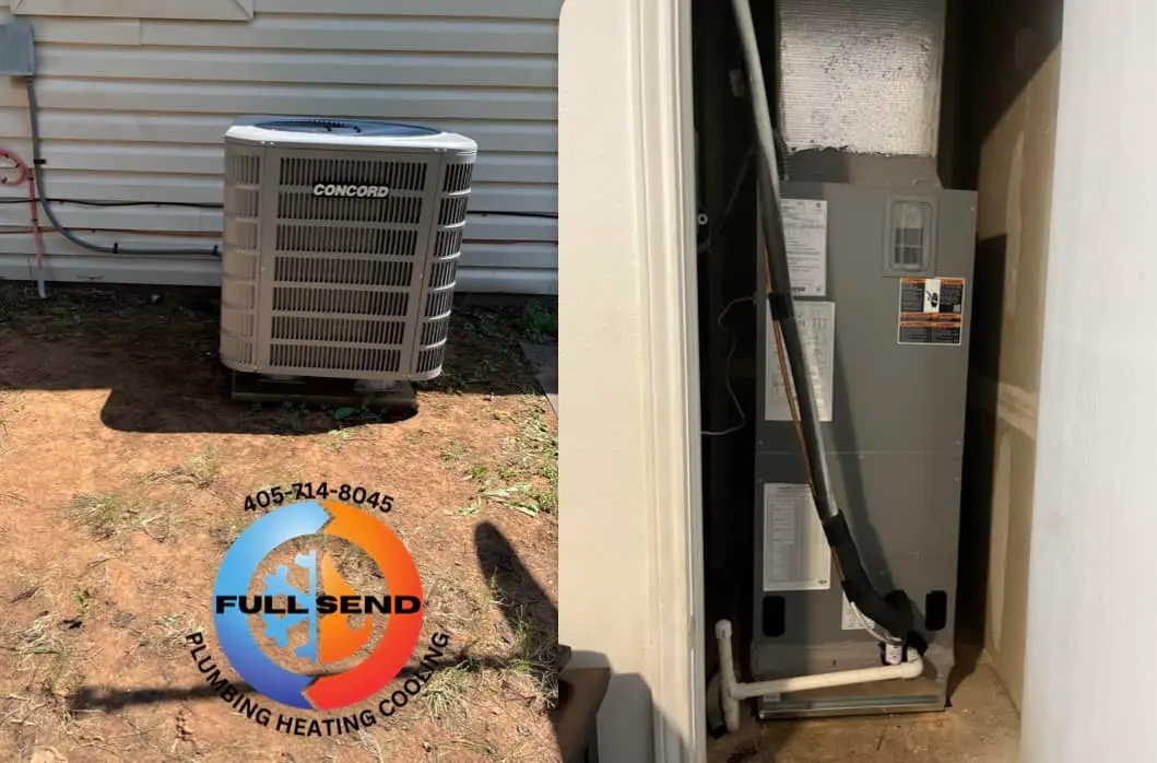 New AC unit and furnace installation in Perkins Oklahoma